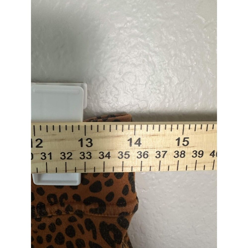 Lands End Womens Small Cheetah Print Leggings Brown Black Spotted Leopard Pants - Picture 5 of 5